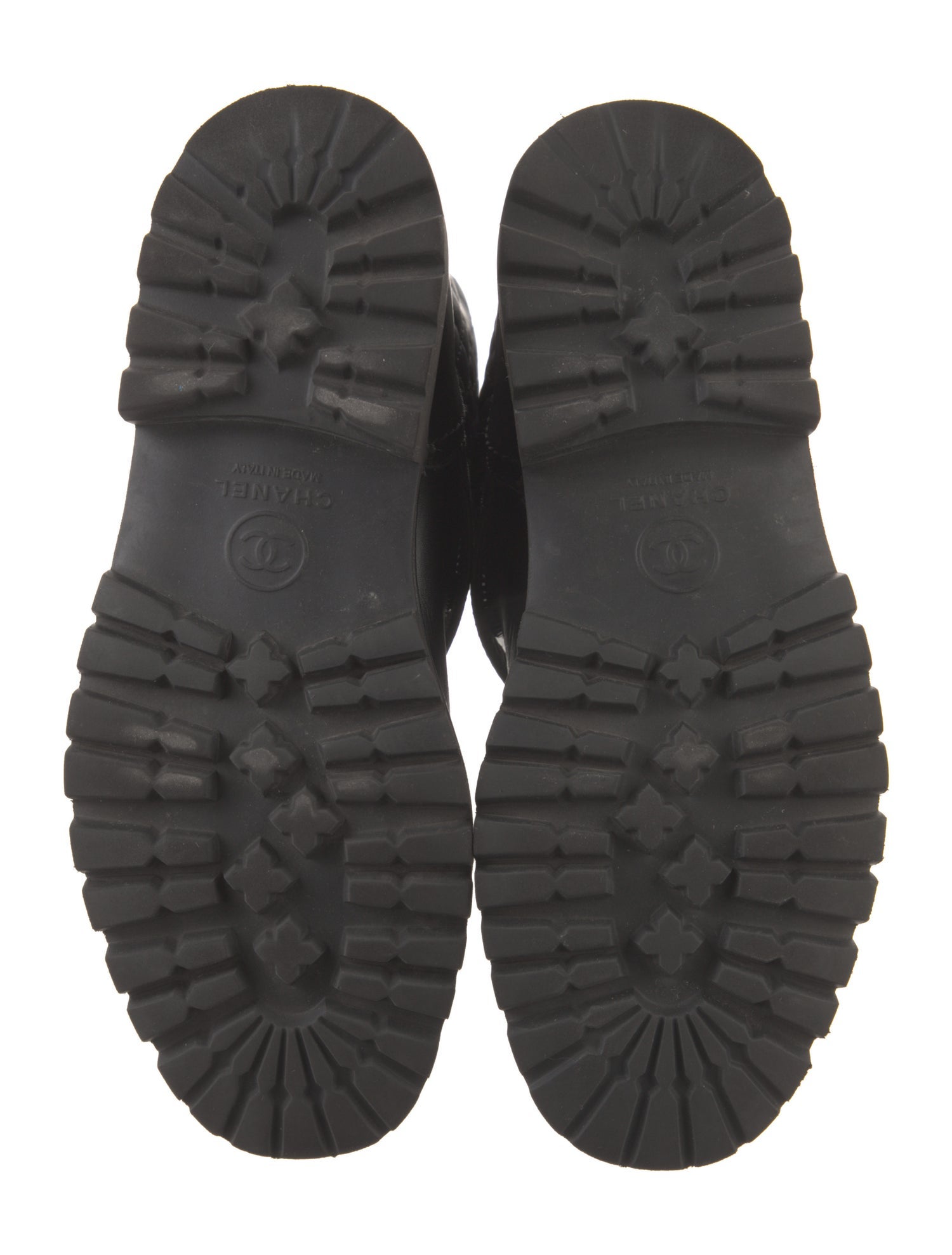 Chanel Interlocking CC Logo Leather Boots